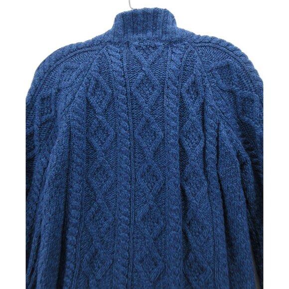VINTAGE Inis Crafts Sweater Small Merino Wool Aran Cardigan Fisherman - Picture 7 of 9